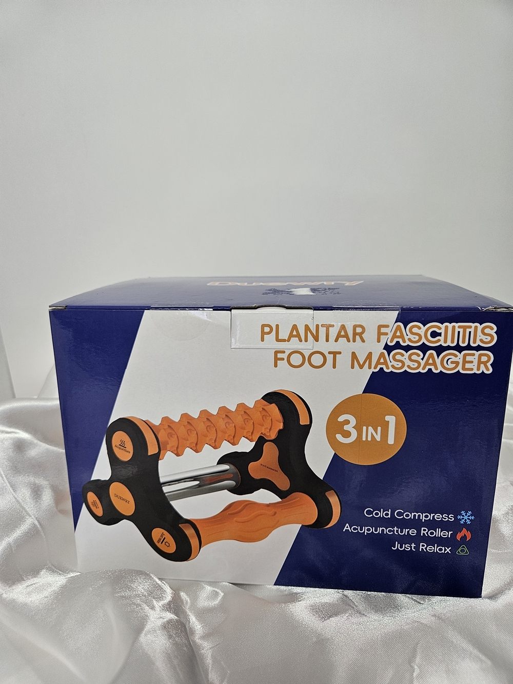 Plantar Fasciitis Foot Massager 3-in-1 in Orange & Black